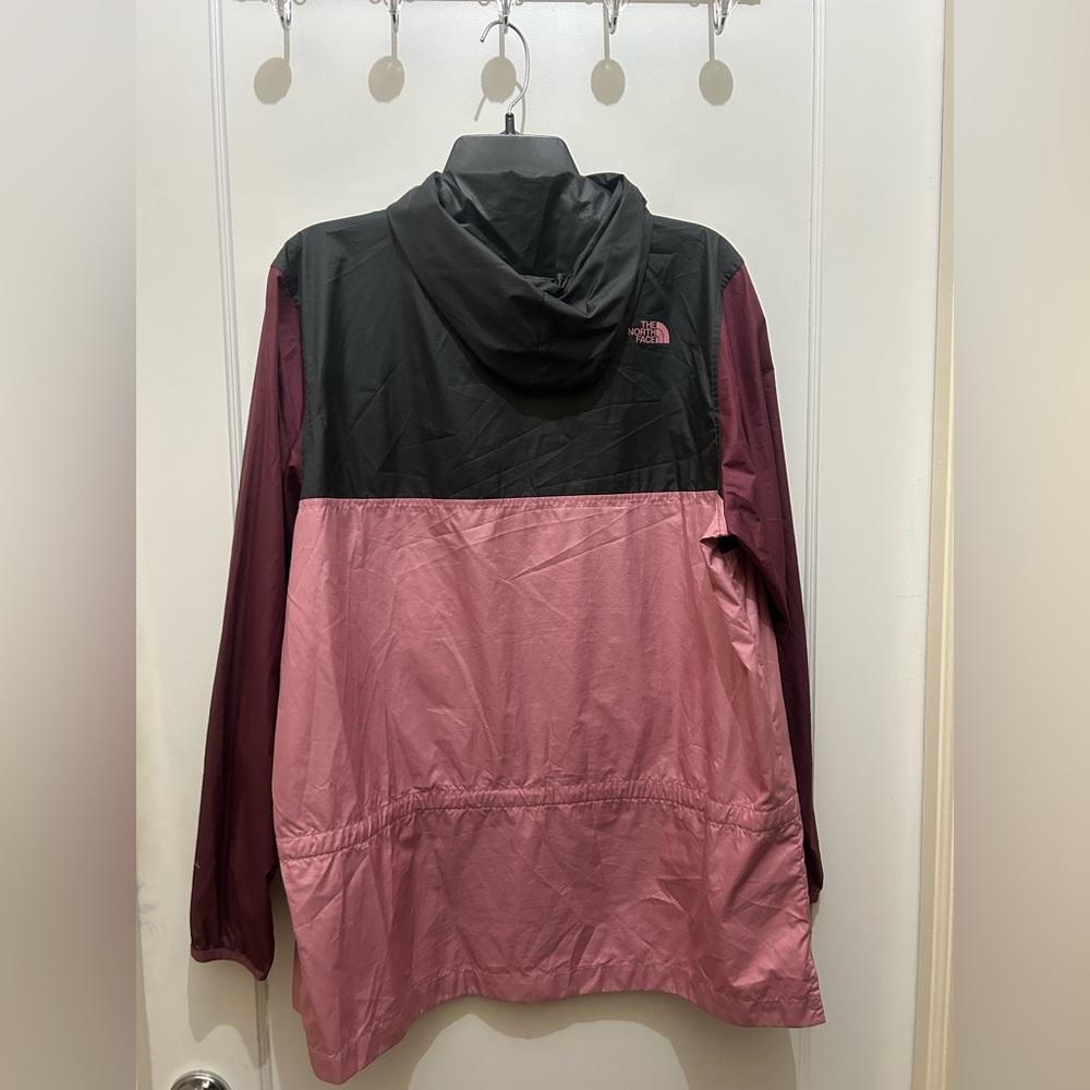 The North Face Women's Black, Pink & Burgundy Windbreaker Anorak - Picture 2 of 3